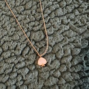 Kate spade rose gold spade necklace